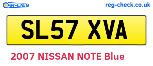 SL57XVA are the vehicle registration plates.