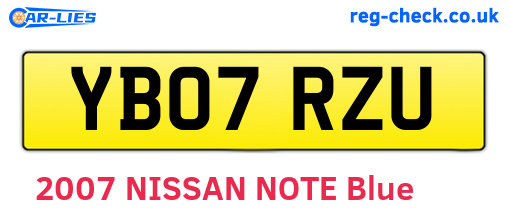 YB07RZU are the vehicle registration plates.