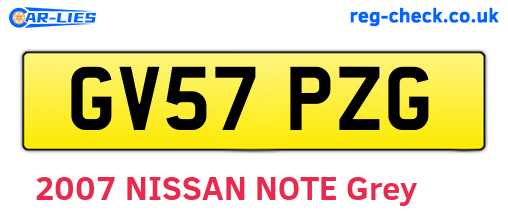 GV57PZG are the vehicle registration plates.