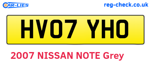 HV07YHO are the vehicle registration plates.