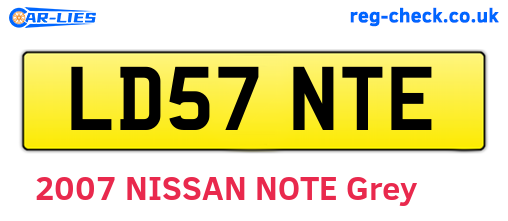 LD57NTE are the vehicle registration plates.