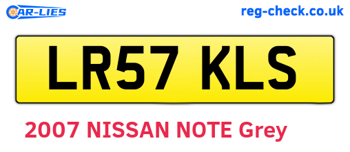 LR57KLS are the vehicle registration plates.