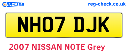 NH07DJK are the vehicle registration plates.