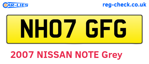 NH07GFG are the vehicle registration plates.