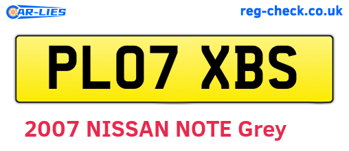 PL07XBS are the vehicle registration plates.