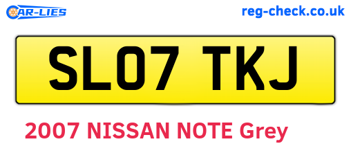 SL07TKJ are the vehicle registration plates.