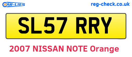 SL57RRY are the vehicle registration plates.