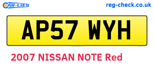 AP57WYH are the vehicle registration plates.