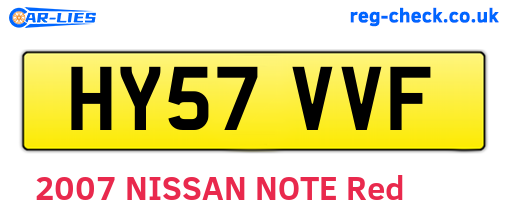 HY57VVF are the vehicle registration plates.