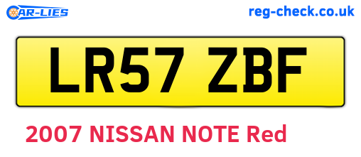 LR57ZBF are the vehicle registration plates.