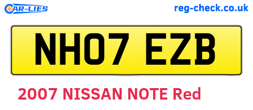 NH07EZB are the vehicle registration plates.