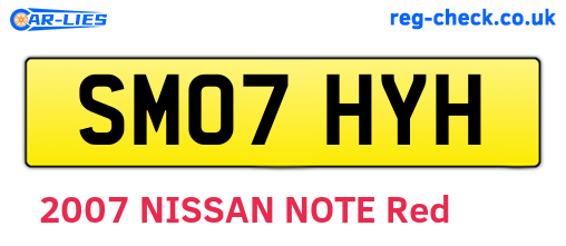 SM07HYH are the vehicle registration plates.