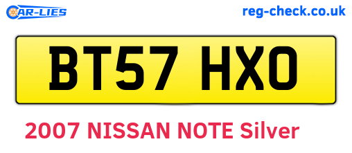 BT57HXO are the vehicle registration plates.