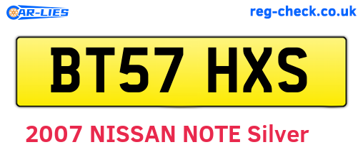 BT57HXS are the vehicle registration plates.
