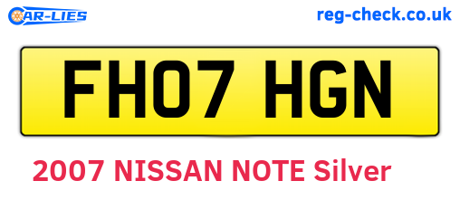 FH07HGN are the vehicle registration plates.