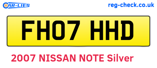 FH07HHD are the vehicle registration plates.