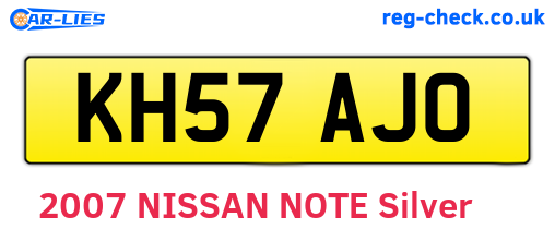 KH57AJO are the vehicle registration plates.