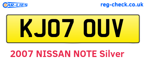 KJ07OUV are the vehicle registration plates.