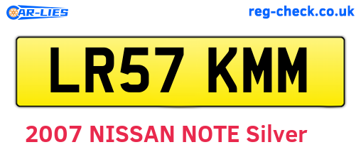 LR57KMM are the vehicle registration plates.