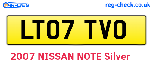 LT07TVO are the vehicle registration plates.