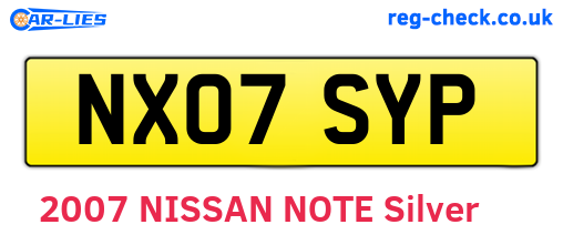 NX07SYP are the vehicle registration plates.