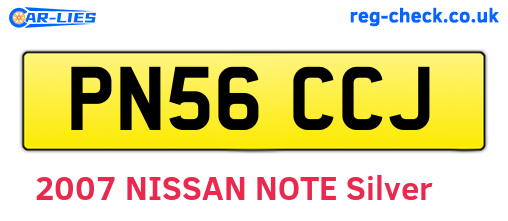 PN56CCJ are the vehicle registration plates.