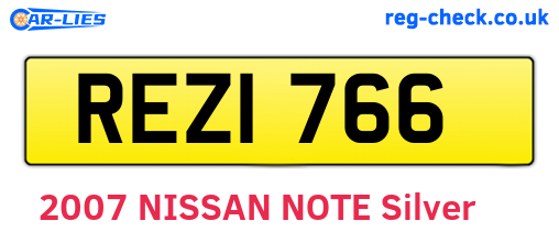 REZ1766 are the vehicle registration plates.