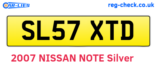 SL57XTD are the vehicle registration plates.