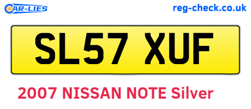 SL57XUF are the vehicle registration plates.