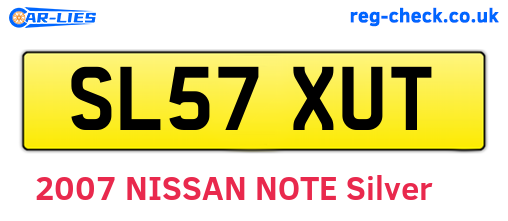SL57XUT are the vehicle registration plates.