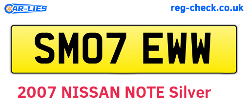 SM07EWW are the vehicle registration plates.
