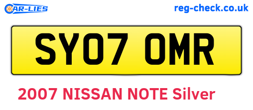 SY07OMR are the vehicle registration plates.
