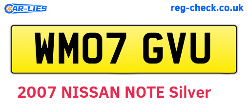 WM07GVU are the vehicle registration plates.