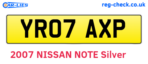 YR07AXP are the vehicle registration plates.