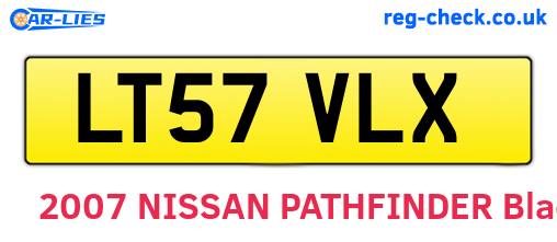 LT57VLX are the vehicle registration plates.