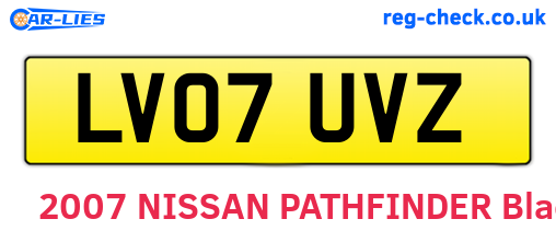 LV07UVZ are the vehicle registration plates.