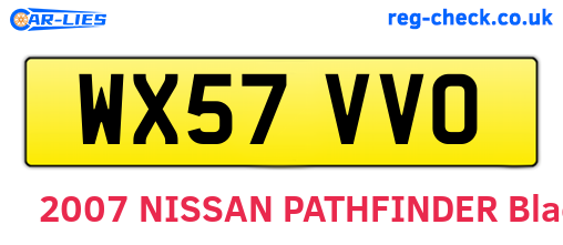 WX57VVO are the vehicle registration plates.