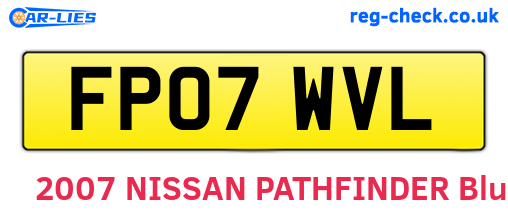 FP07WVL are the vehicle registration plates.