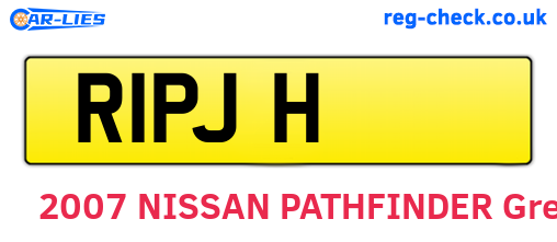 R1PJH are the vehicle registration plates.