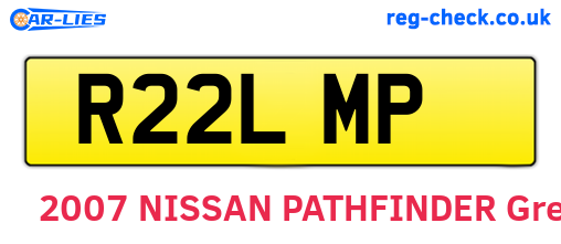 R22LMP are the vehicle registration plates.