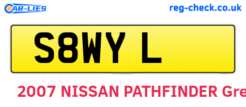 S8WYL are the vehicle registration plates.