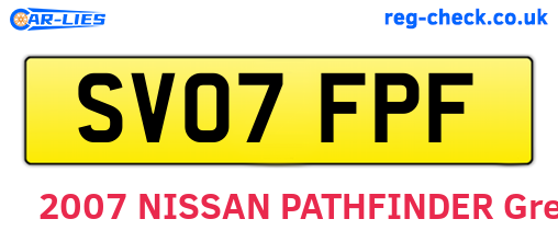 SV07FPF are the vehicle registration plates.