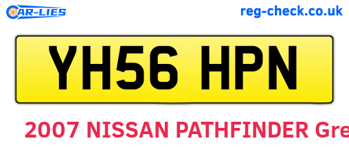 YH56HPN are the vehicle registration plates.
