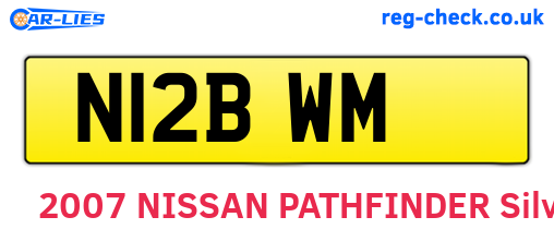 N12BWM are the vehicle registration plates.