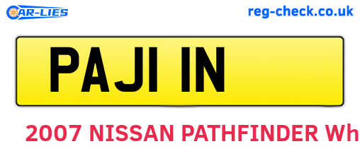 PAJ11N are the vehicle registration plates.