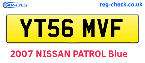 YT56MVF are the vehicle registration plates.