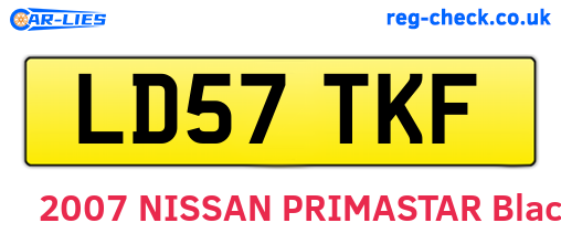LD57TKF are the vehicle registration plates.