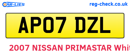 AP07DZL are the vehicle registration plates.