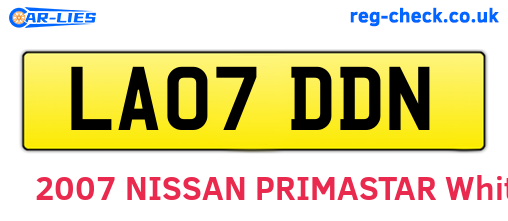 LA07DDN are the vehicle registration plates.