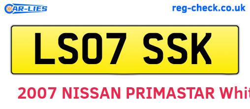 LS07SSK are the vehicle registration plates.